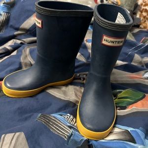 Navy hunter boots - US 8